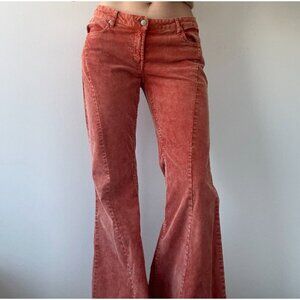 BDG burnt orange corduroy flares (high-rise, 70s vibe)